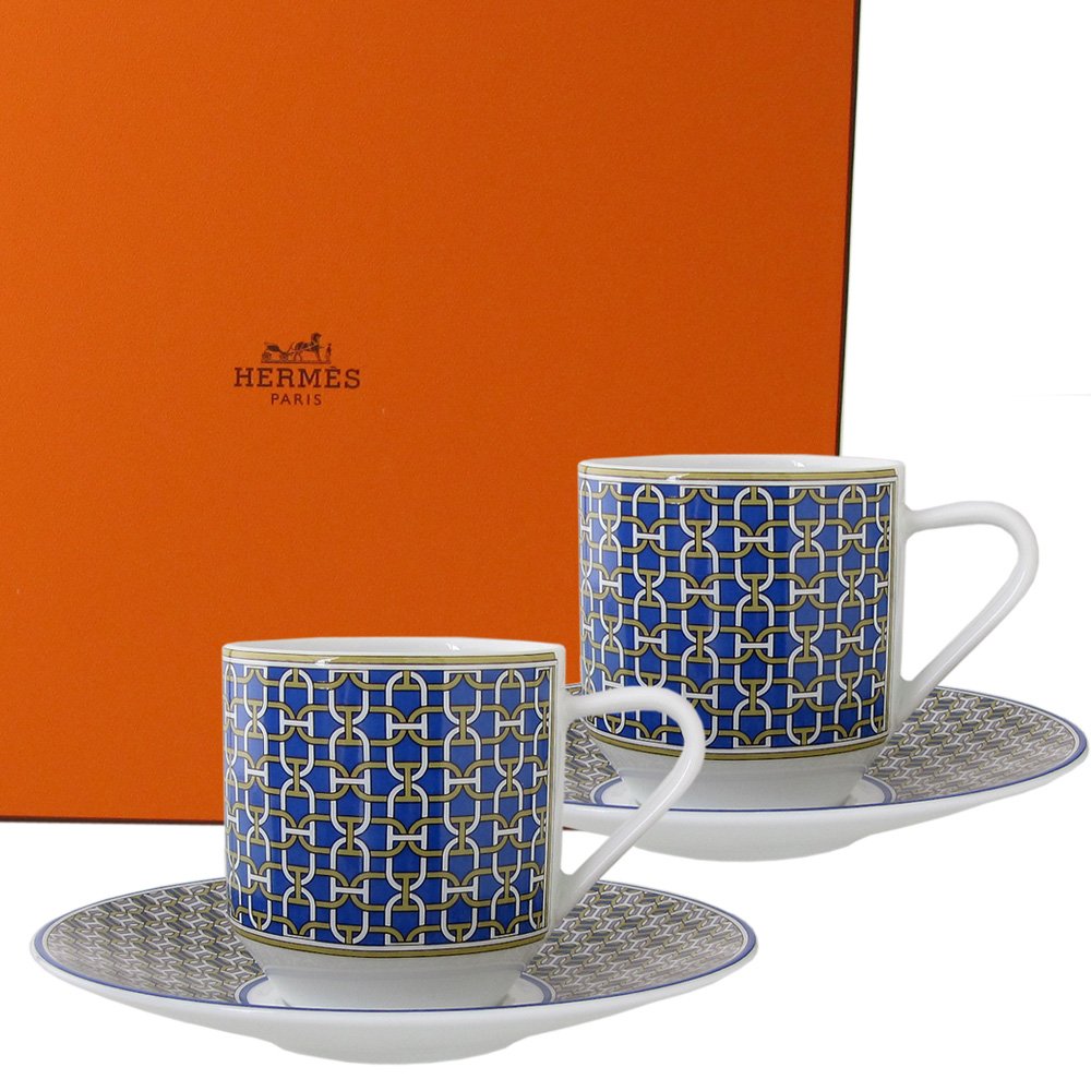 Hermes HERMES Thailand set TIE SET cobalt 100ml coffee cup